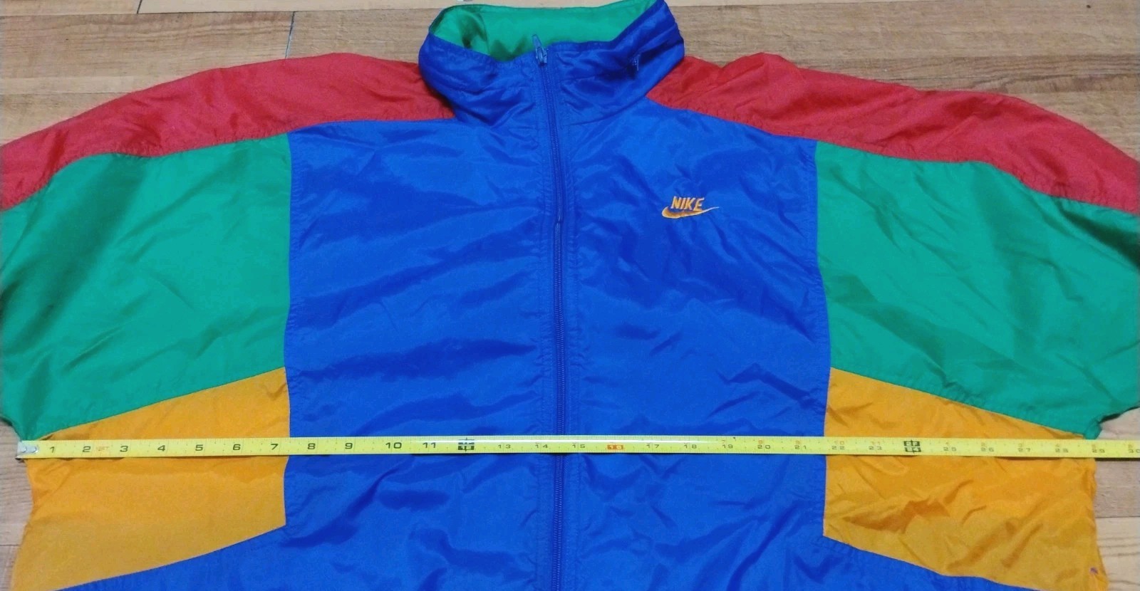 Vintage 80’s 90’s Nike Windbreaker Jacket, Color Block Full Zip XXL