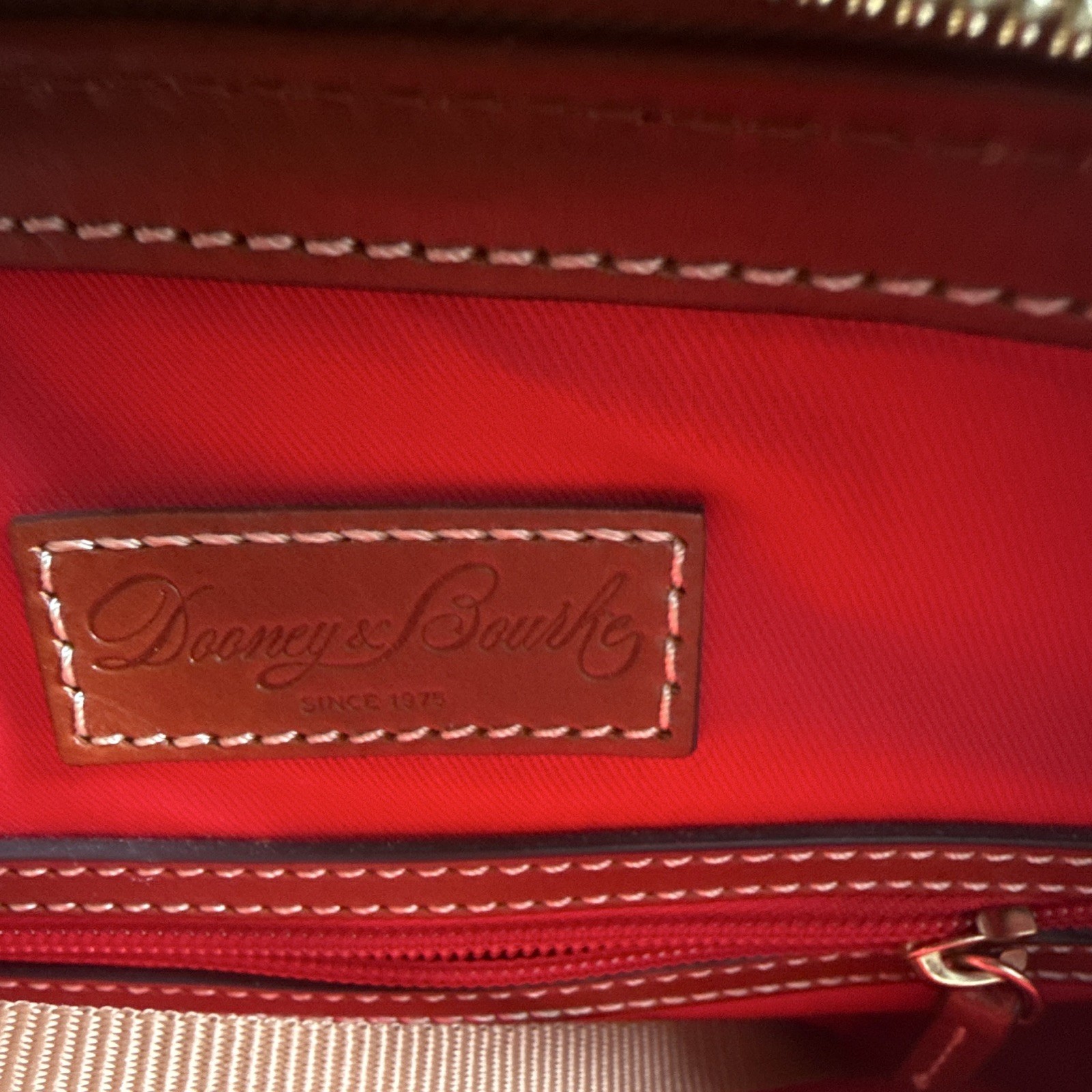 Dooney & Bourke Cameron Crossbody Pebbled Blue/Brown Zip, Dust Bag