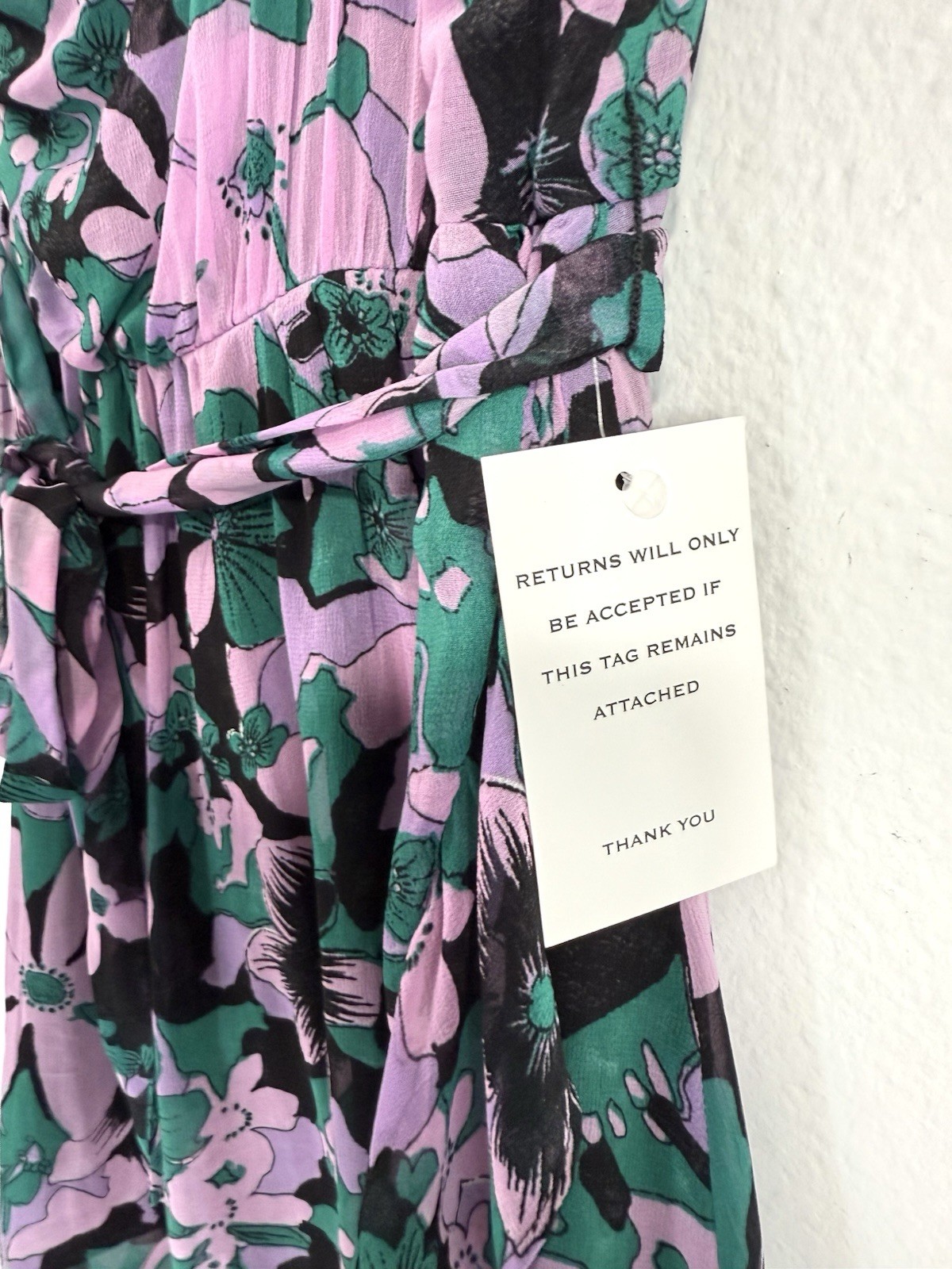 For Love & Lemons Maritza Floral Multicolor One-Shoulder Dress Women’s M NWT