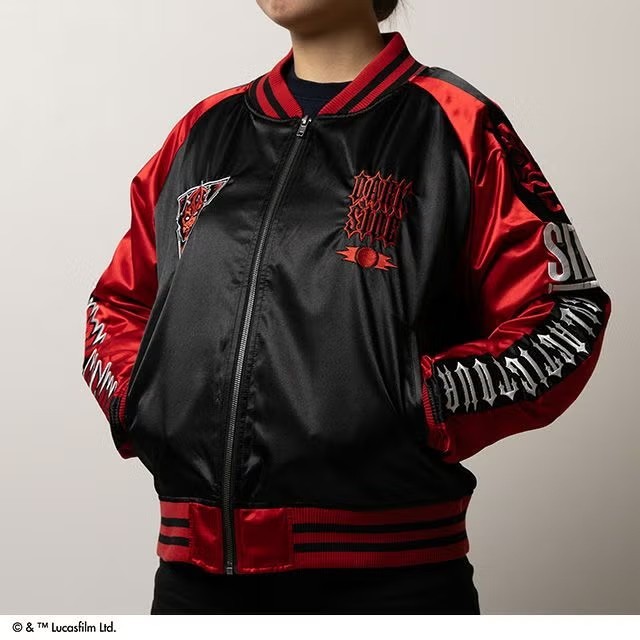 STAR WARS Darth Maul Embroidery Jacket Sukajan Black x Red Japan NEW