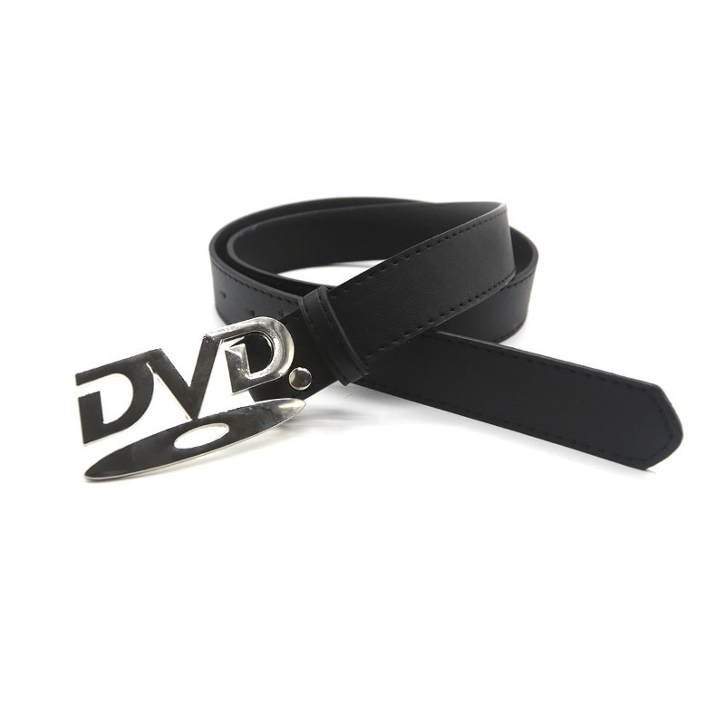 DVD Belt Buckle Unisex Y2K Skate Swag Retro Aesthetic Punk Leather Waistband Coo