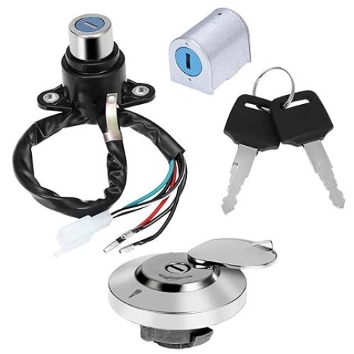Ignition Switch Fuel Gas Cap Steering Lock Set replacement for REBEL MAGNA CMX 2
