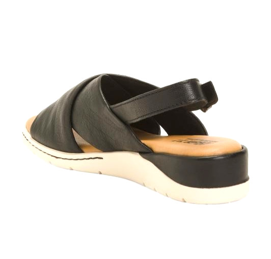 BORN Mia Leather Slingback Comfort Sandals – Size 6 – Black – 1.5 Inch Heels