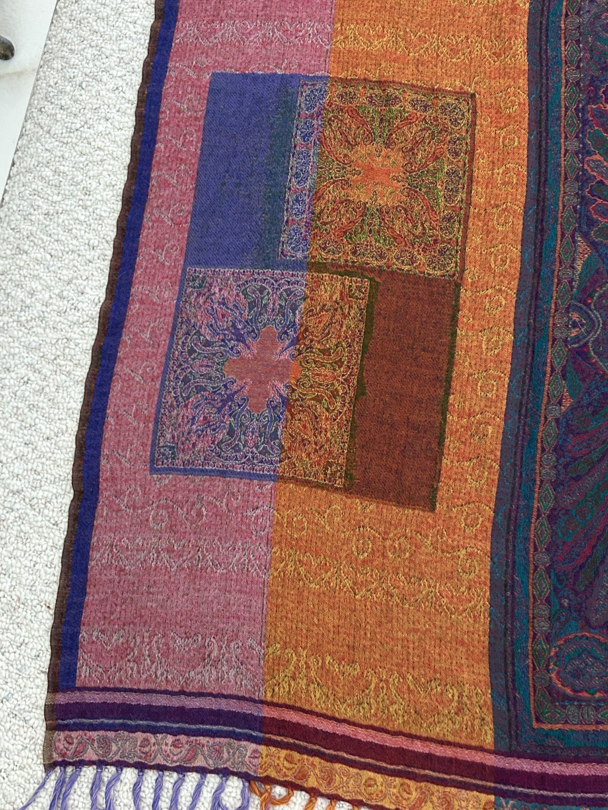 Moksha Fine Wovens 100% Pure New Wool 75″ Length x 36″ Width Throw / Pashmina