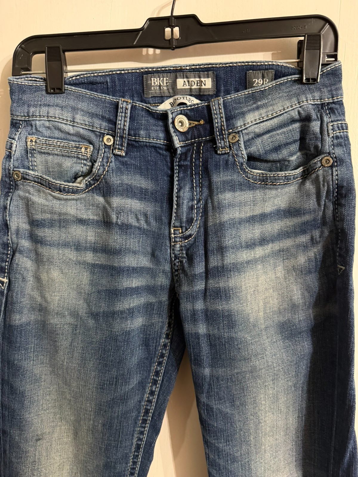 BKE Aiden Jeans Mens 29×30 Blue Dark Wash Straight Leg Bootleg Cut
