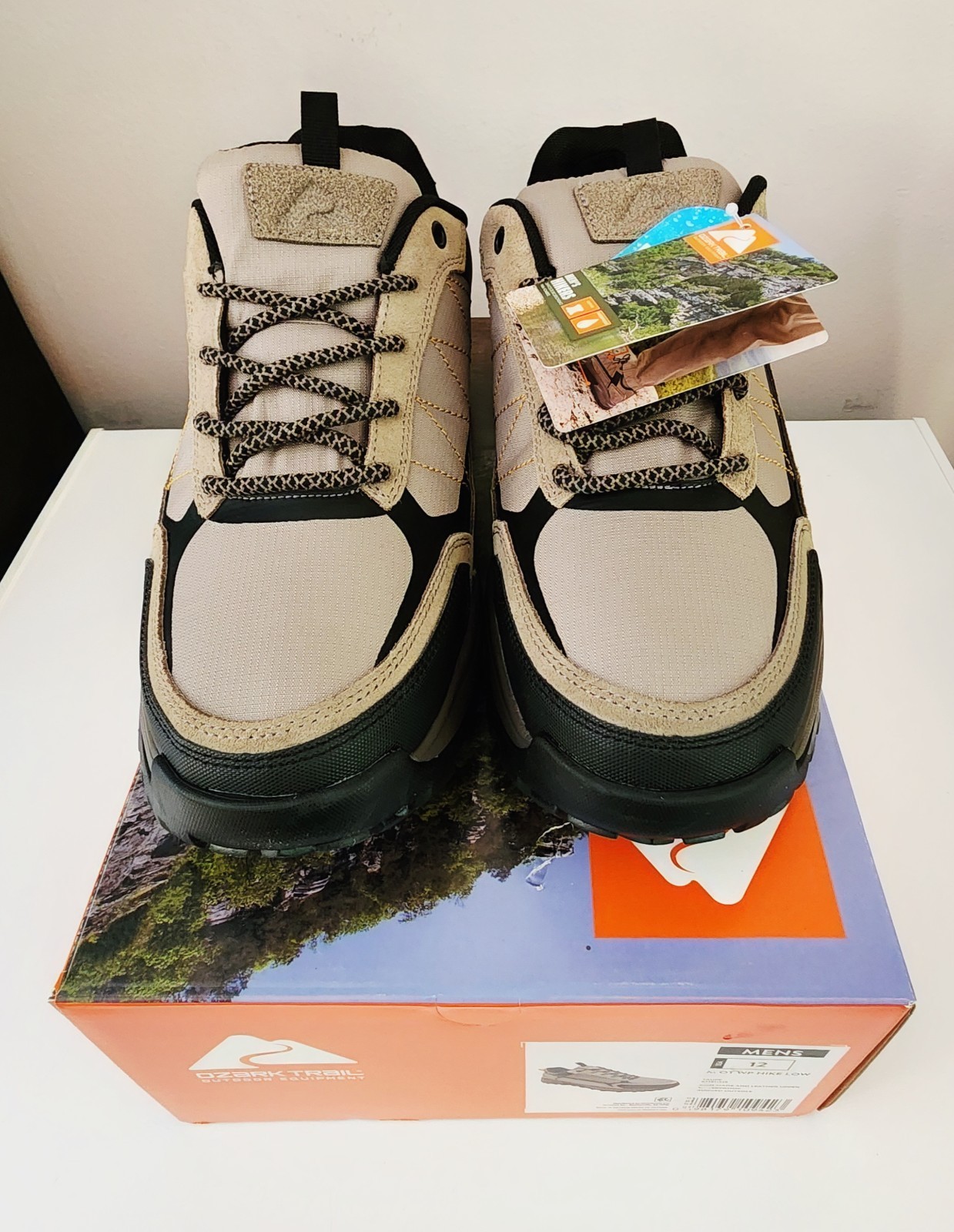 NEW Ozark Trail Waterproof Hiking Sneakers Shoes M OT WP HIKE LOW Taupe 9 or 12