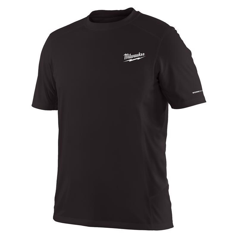 Milwaukee Workskin Short Sleeve Crew Black Lightweight Performance Tee Shirt 2XL