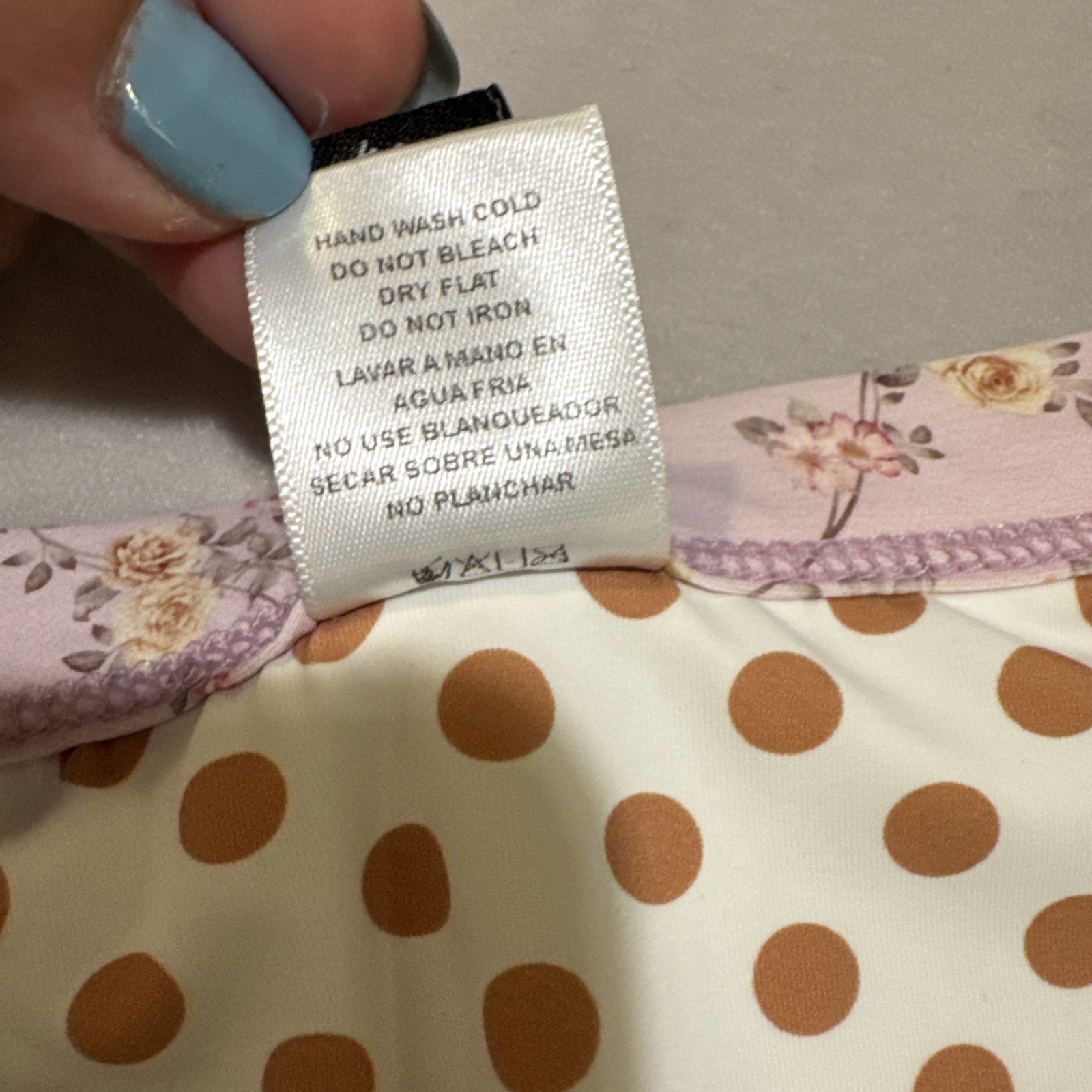 Dippin Daisy Women Swim Bottom Pink Floral/ Poka Dot Reversible High Waist Sz XS