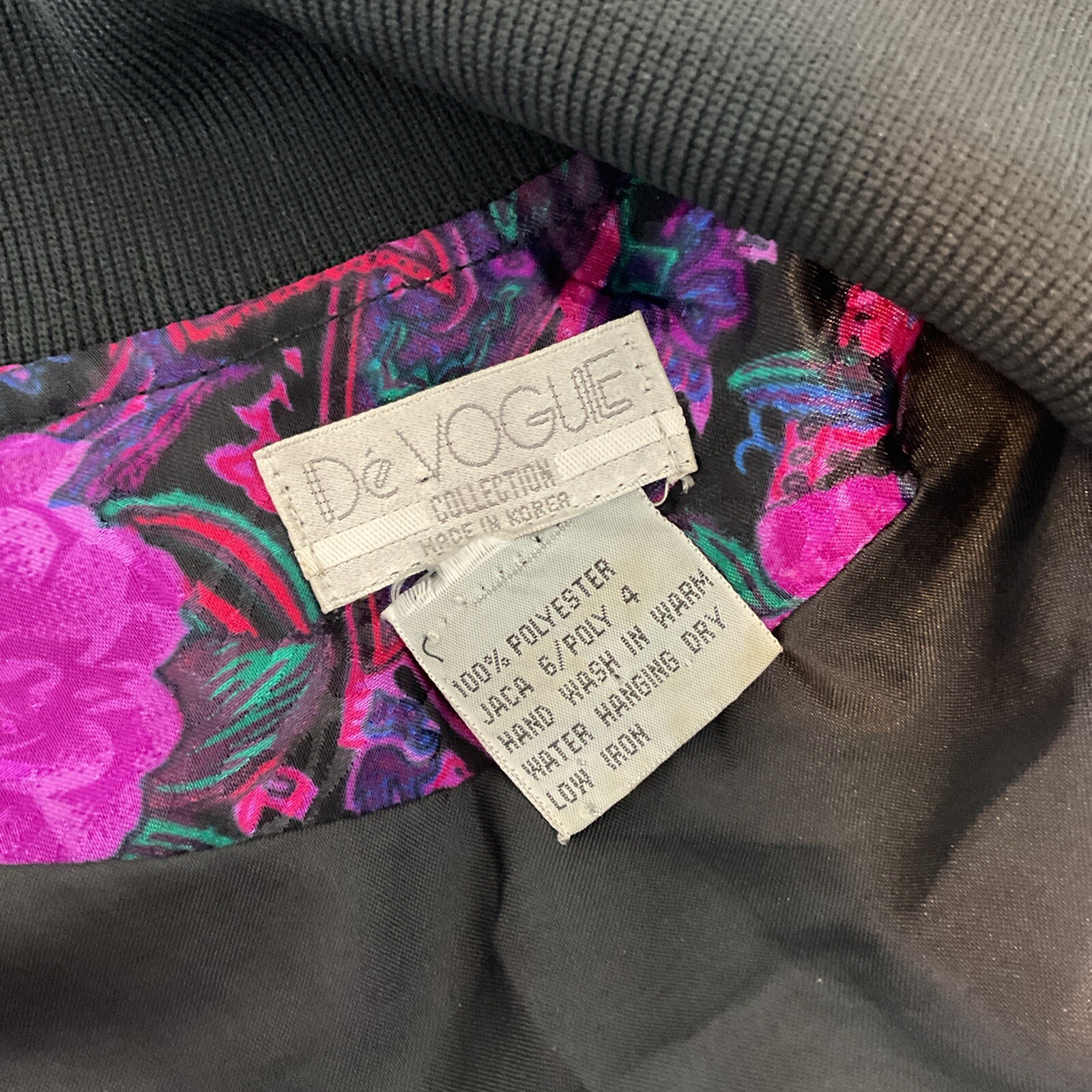 Vtg 90s 80s De Vouge Hip Hop CC Bomber all over jacket PLUS 2-3X Floral Paisley