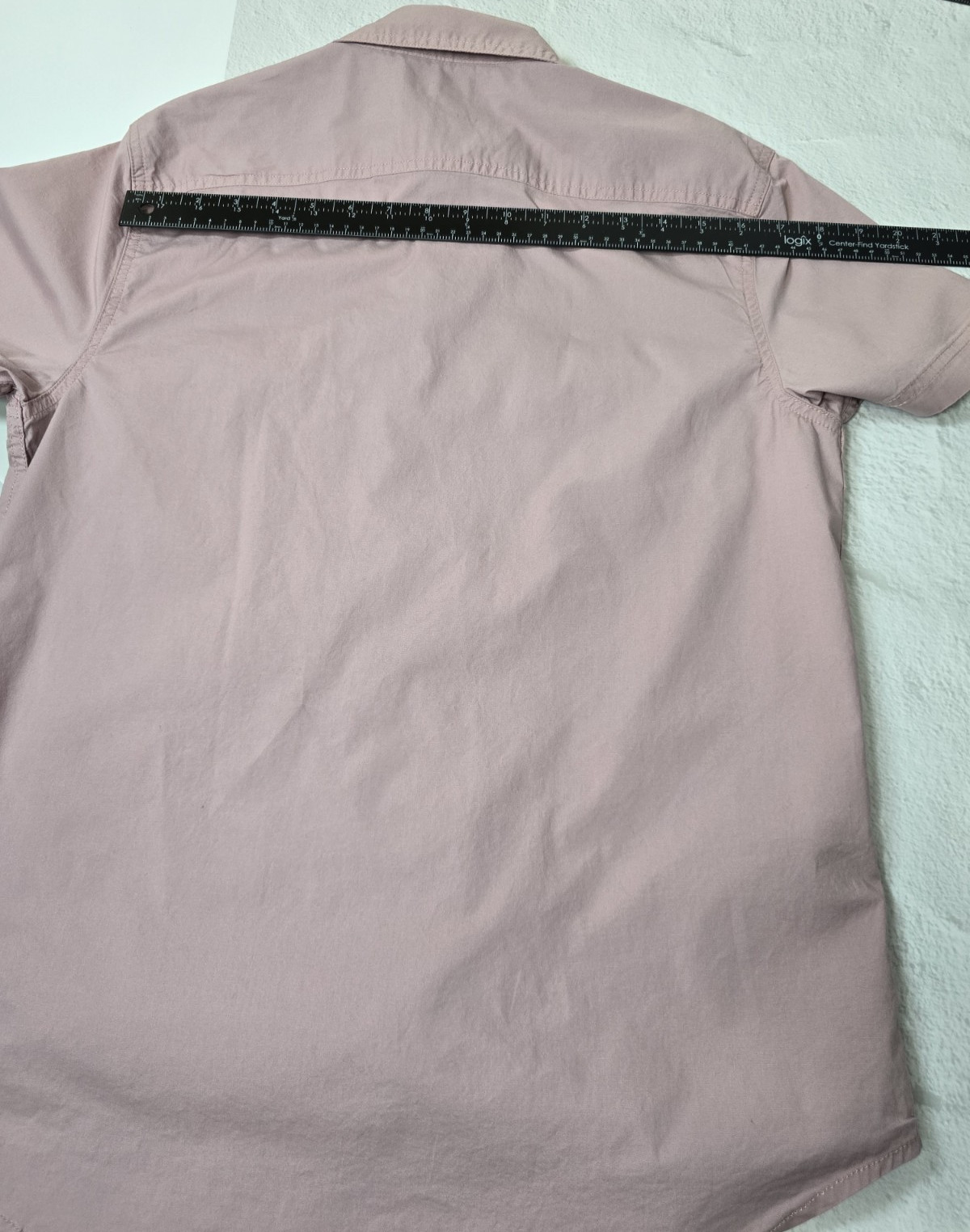 Pd&c Mens Shirt Stretch Slim Fit Button Up Short Sleeve Pink Hipster Retro Large
