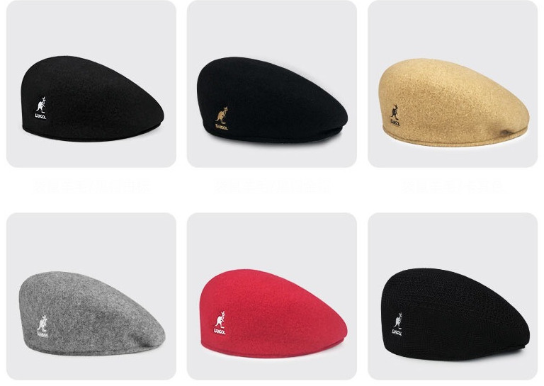 New Kangol Winter Wool Warm Newsboy Flat Cap Casual Women Men Beret Hat