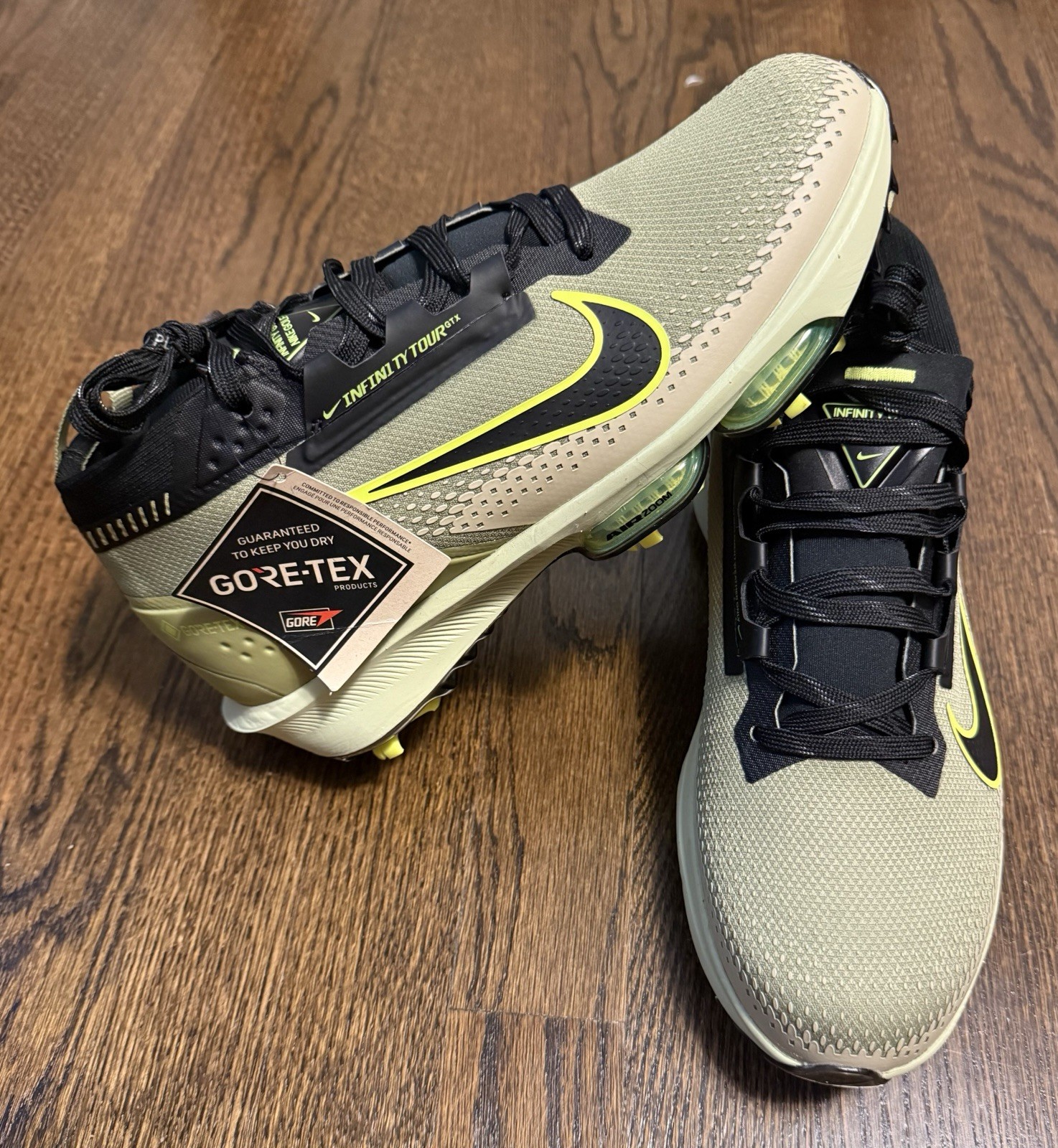 Nike Infinity Tour Next% 2 GTX Dusty Olive Black Volt FV4897 300 Men’s Size 8