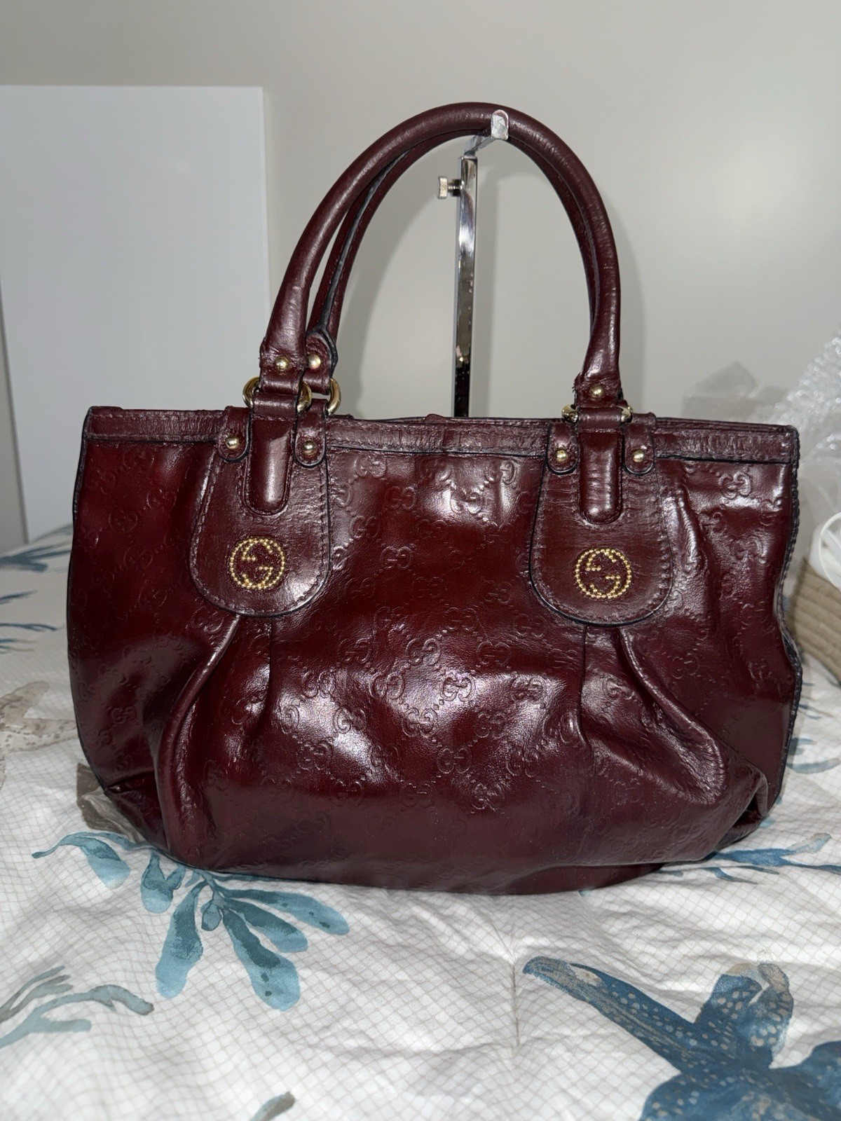 Gucci Guccissima Studded Scarlett Medium Tote