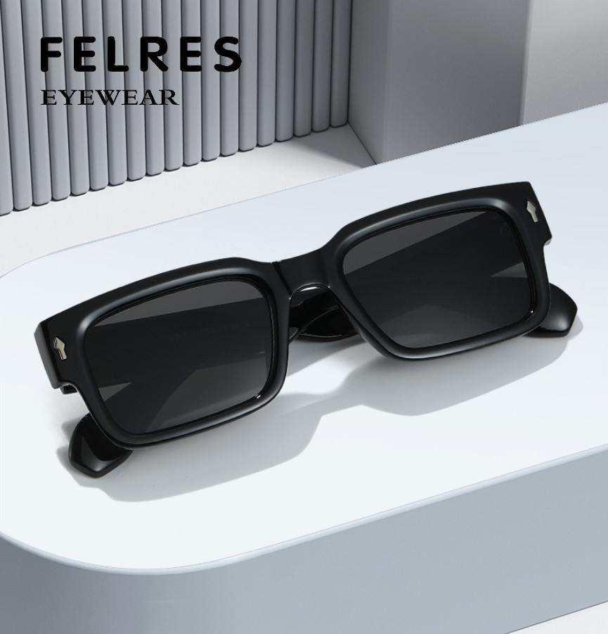 Square Thick Frame Sunglasses For Men Women Classic Outdoor Shade Glasses UV400