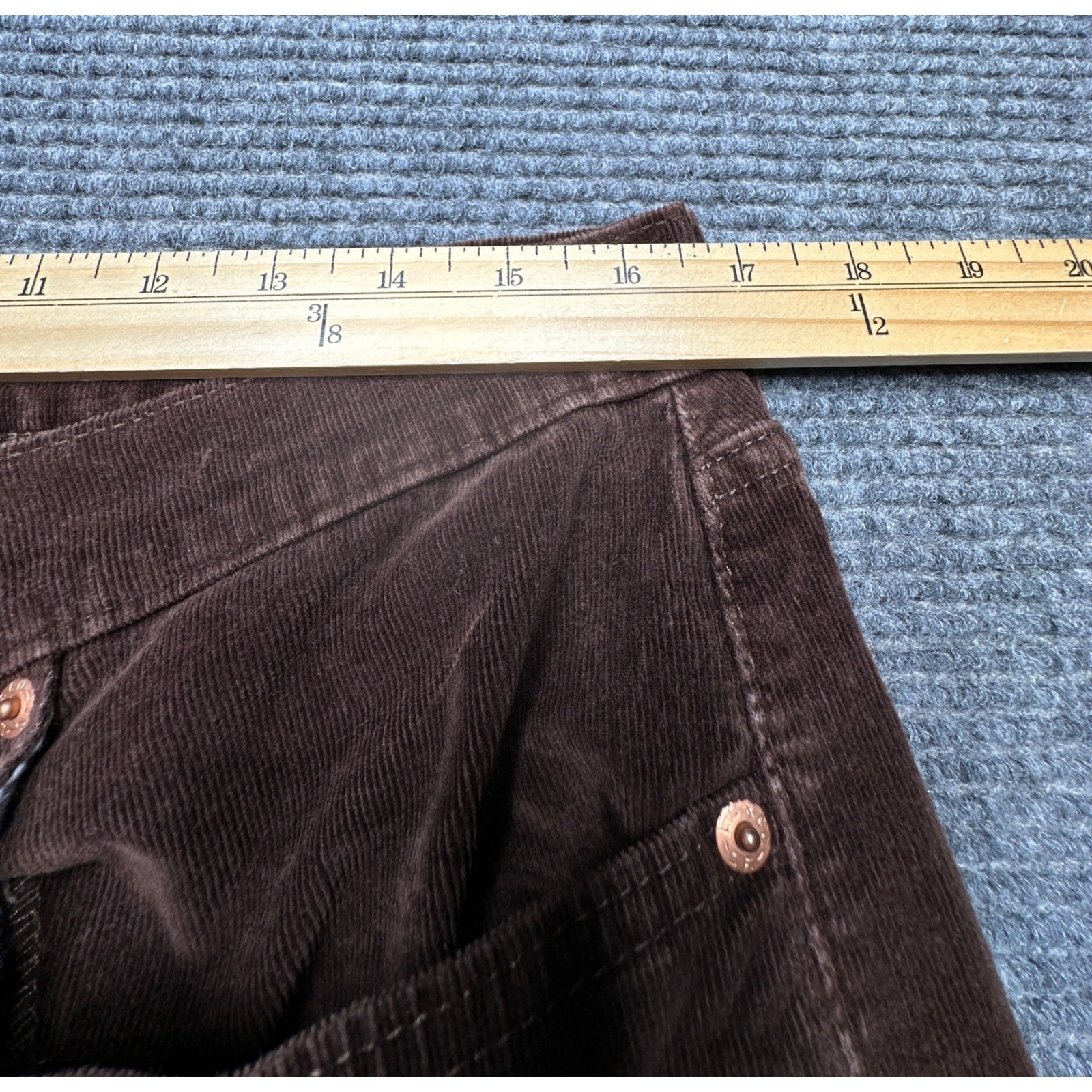 Levi’s 505 Regular Fit Corduroy Pants Mens 33×28 Brown Straight Leg Stretch