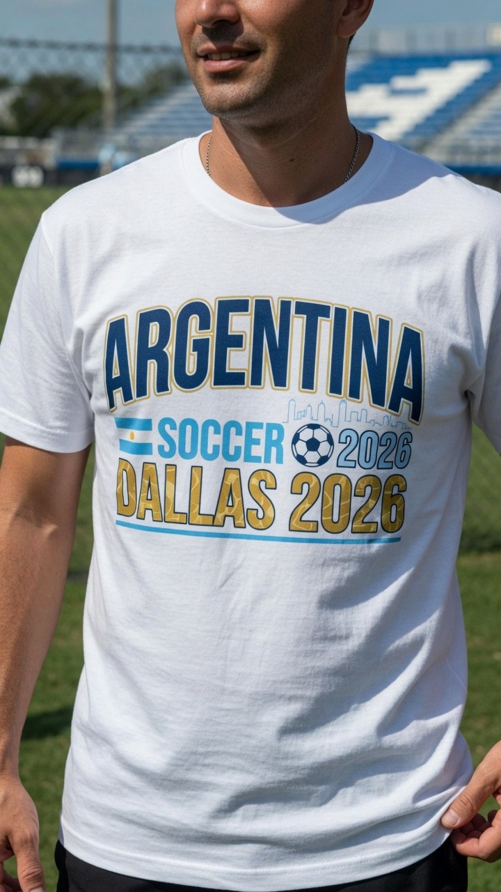 Argentina Dallas 2026 Soccer Shirt Vamos Argentina Football Fan Tee Unisex