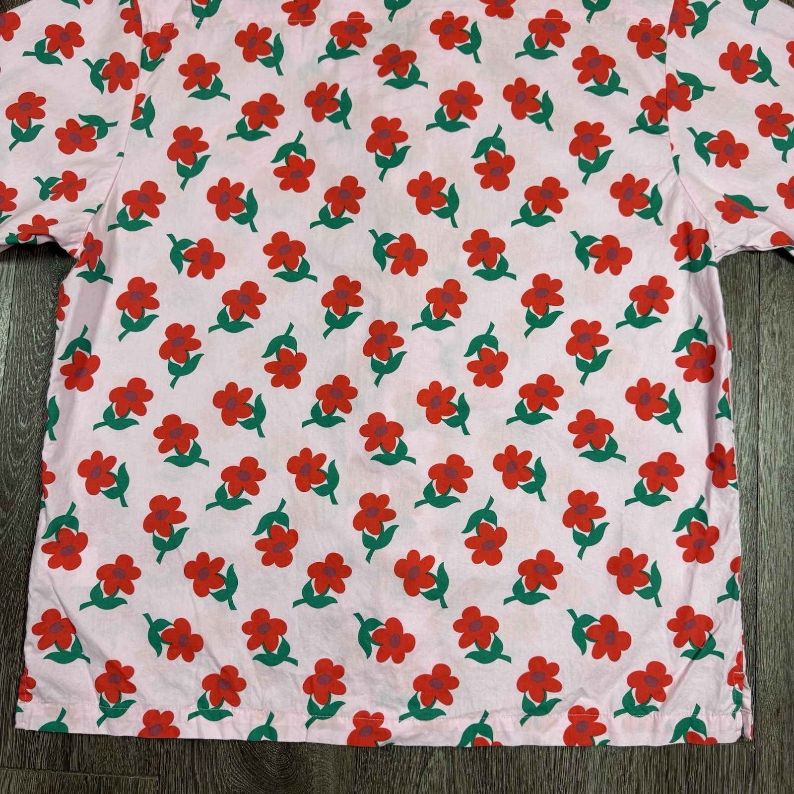 GOLF Wang Men’s Floral Print Pink Button-Front Shirt and Pant Set Medium