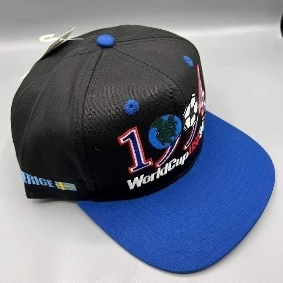 Vintage World Cup USA Hat Men 1994 Soccer Sverige Twins Enterprise Snap Back New