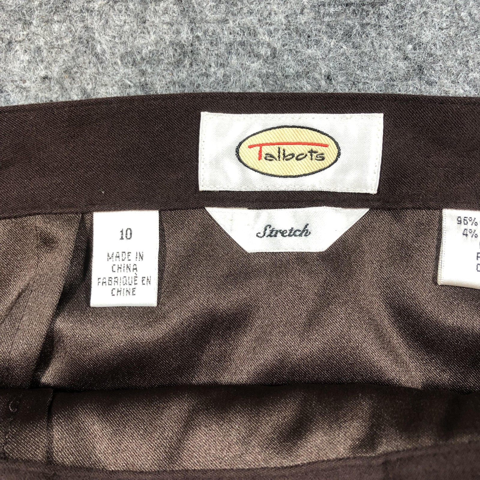 Talbots Skirt Womens 10 Brown Wrap Maxi Buckle Strap Stretch Workwear Career