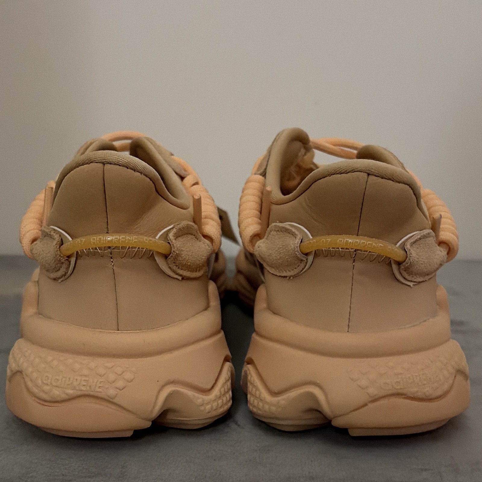 adidas Men’s Ozweego Brown Pale Nude Light Brown Solar Red EE6462 Sneakers