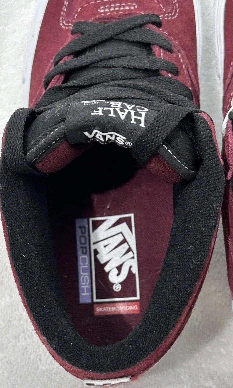 VANS HALF CAB SKATE BURGUNDY MEN’S SZ (8) 721454 NEW W/O BOX
