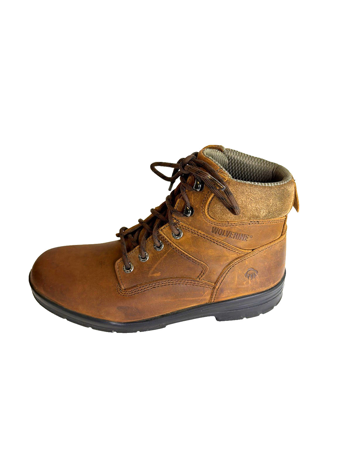 Wolverine Durashocks Slip Resistant Brown Leather 6” Boots Men Size 11 EW W02038