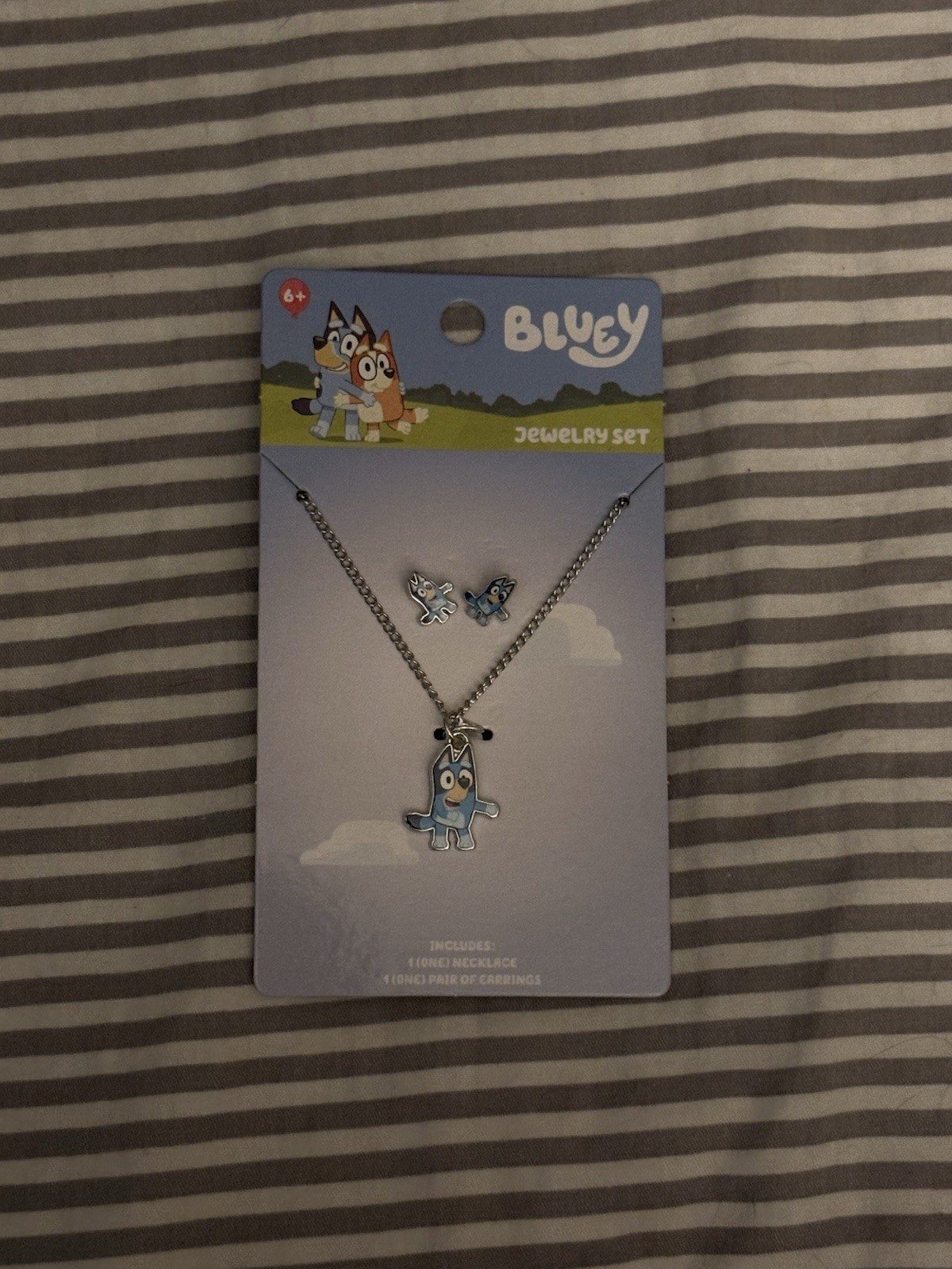 BLUEY BUNDLE X5 Merchandise Jewelry, Hair Accessory Set, 10 Color Pen, Towels
