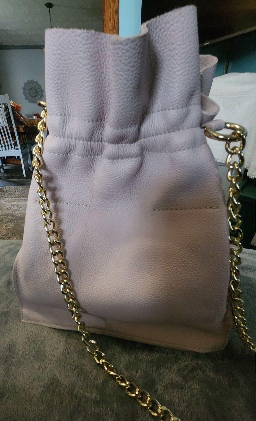 Falor Made in Italy Leather Bucket Bag