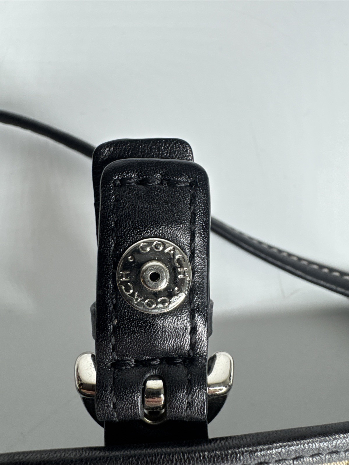 COACH Vintage Bleeker Black Leather Wristlet