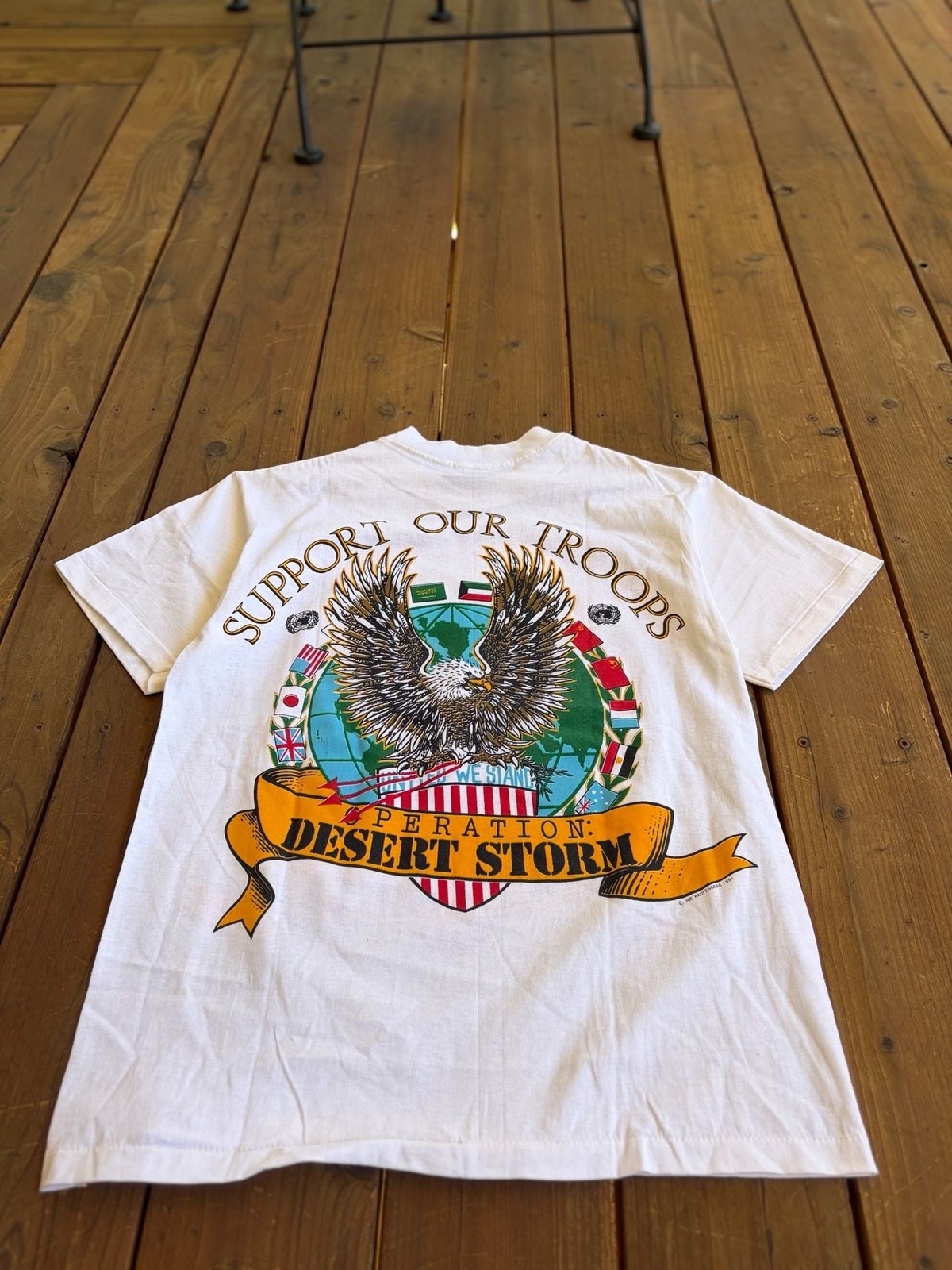 Vintage 1990 Operation Desert Shield Support Our Troops Single Stitch T-Shirt