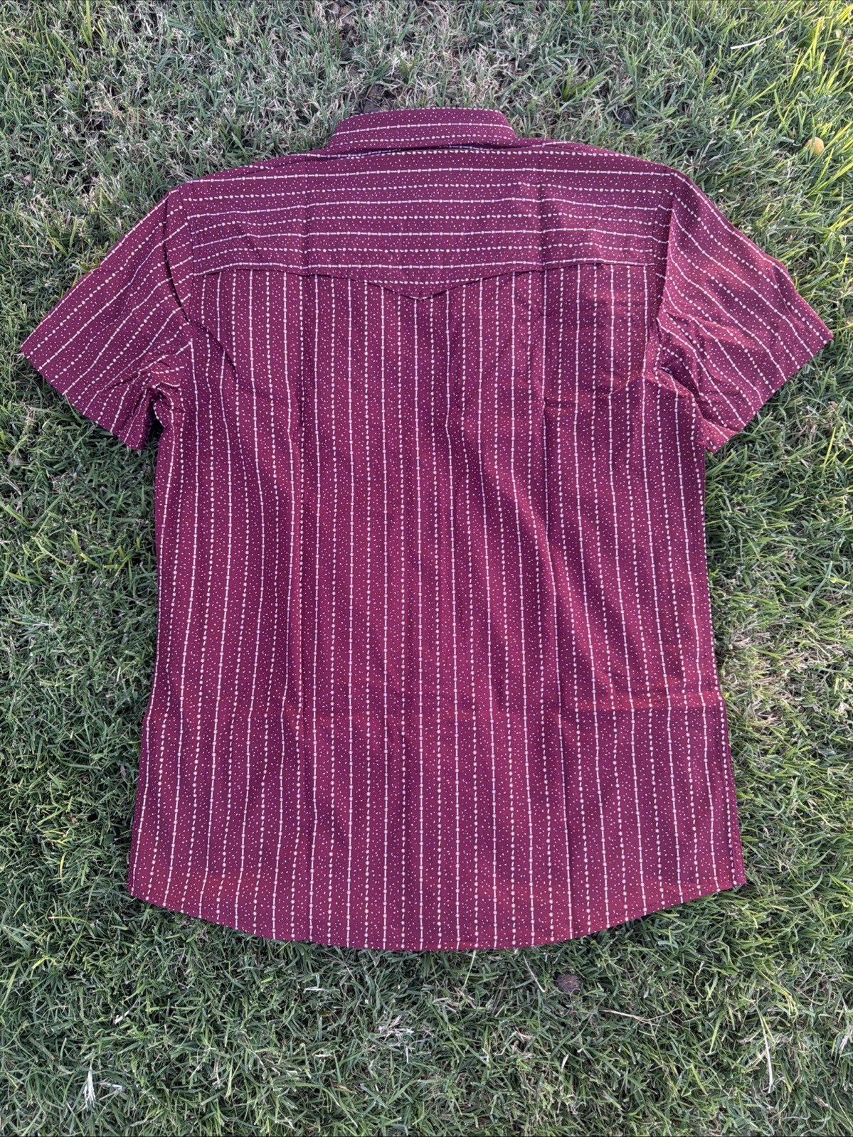 Poncho Pearl Snap Men’s Shirt The Farmer Short Sleeve Large Slim Fit