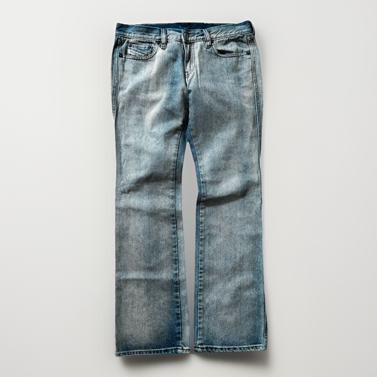 Made In Italy Diesel Lowrise Bootcut Gray/Pink Denim Jeans Size 29