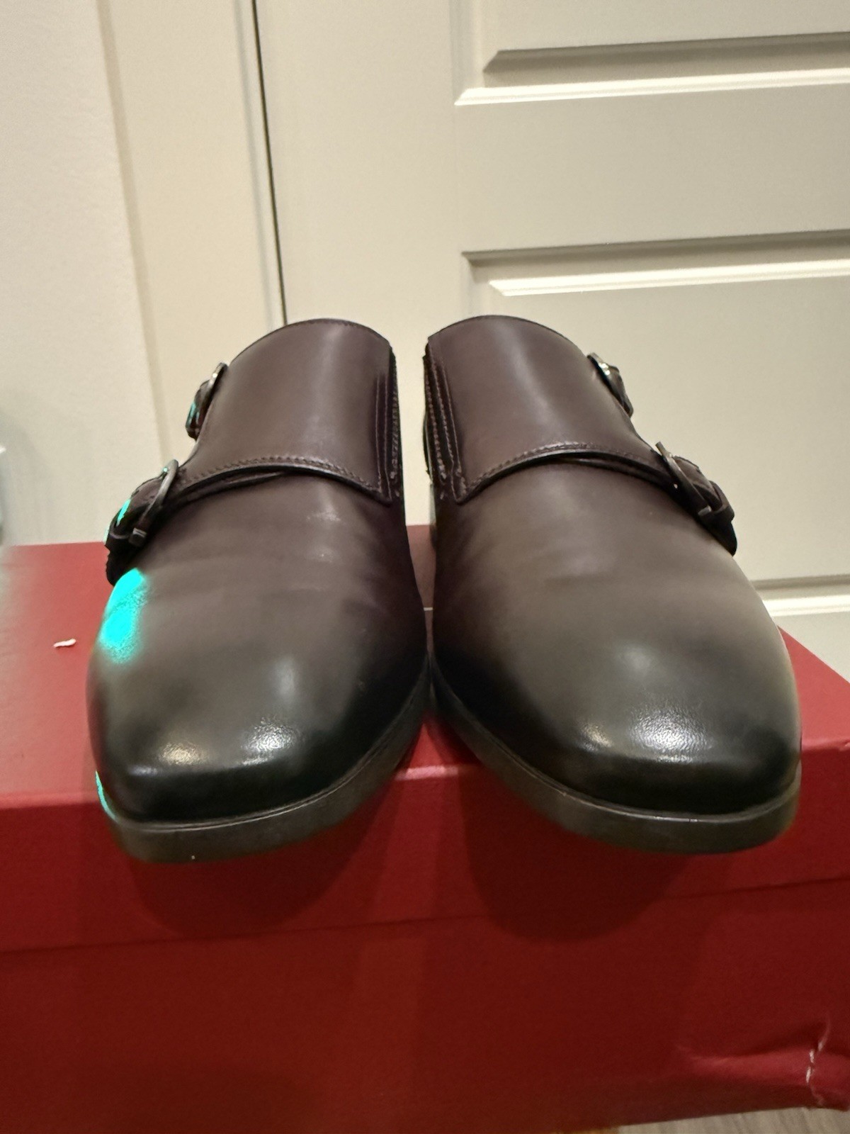 Salvatore Ferragamo Men’s Blair Plum Calf Dress Shoes – Uk7 US8 Euro 41 Buckle