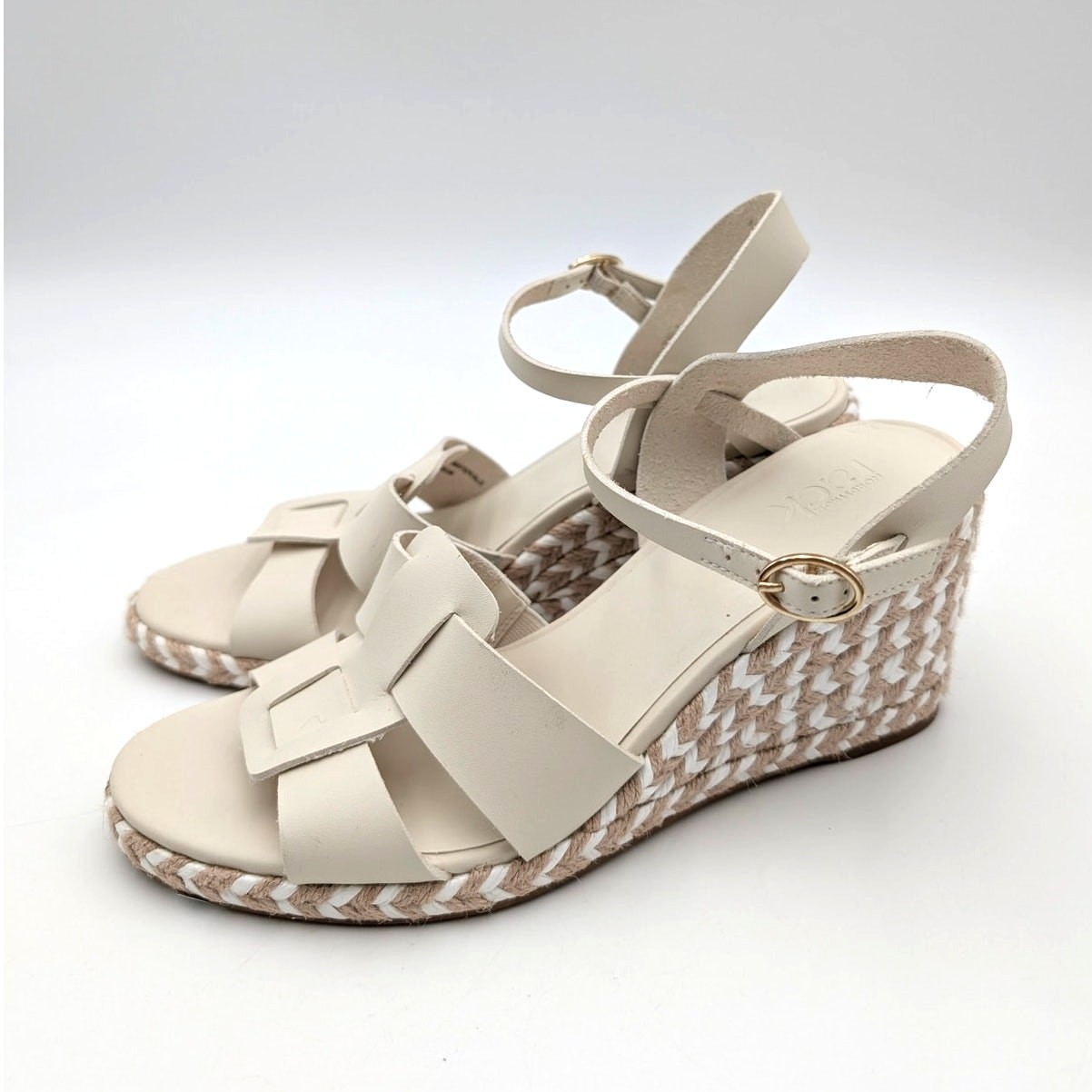 Nordstrom Rack Renata Espadrille Wedge Sandals Women’s Cream Size US8M EU38