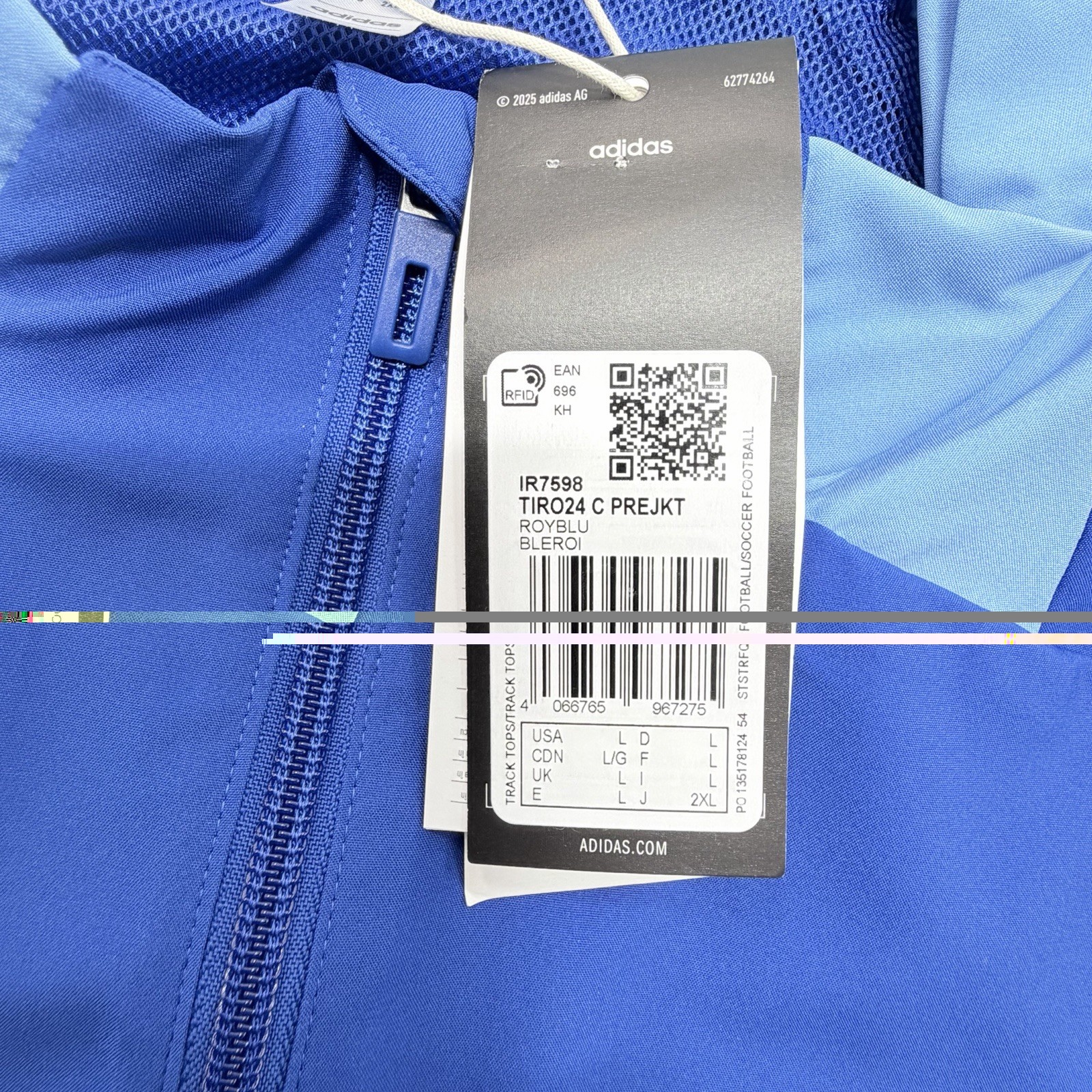 Adidas Como 1907 Tiro 24 Competition Soccer Track Jacket Mens L NWT Blue Serie A