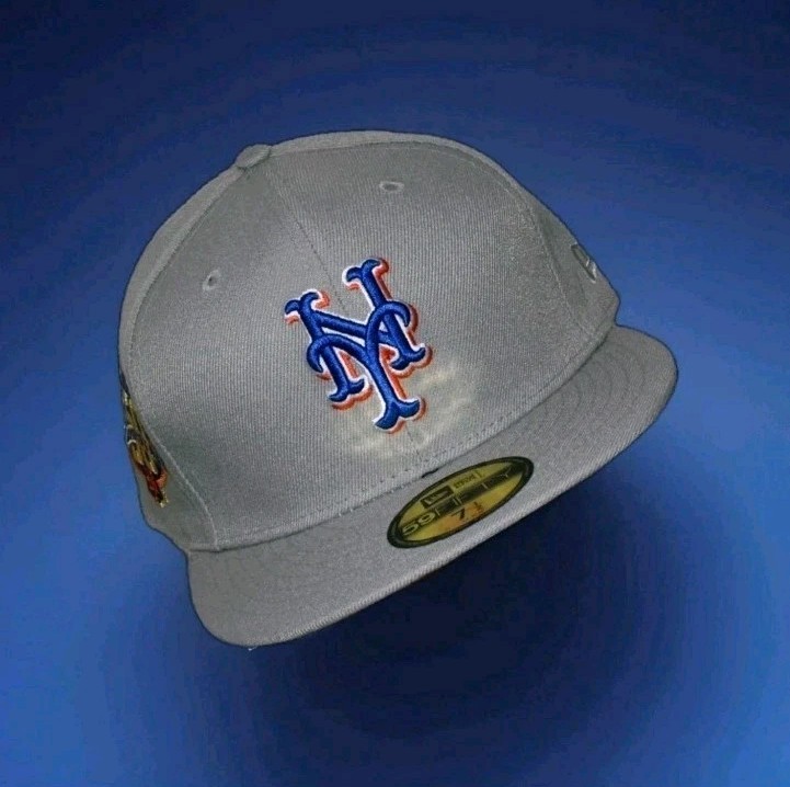 NEW YORK METS 50th ANNIVERSARY FRESH GRAY NEW ERA FITTED HAT – SIZE 7 1/2