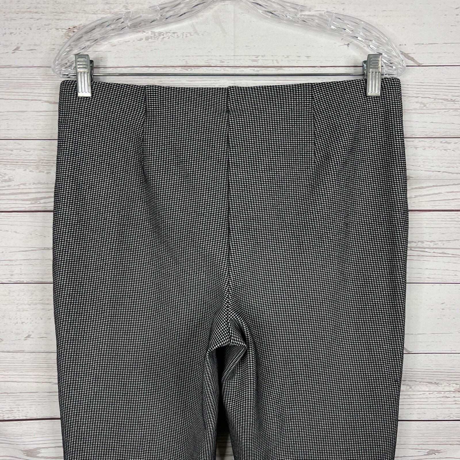 J. Jill Womens Ponte Slim Leg Pants Size Small Black White Pull-On