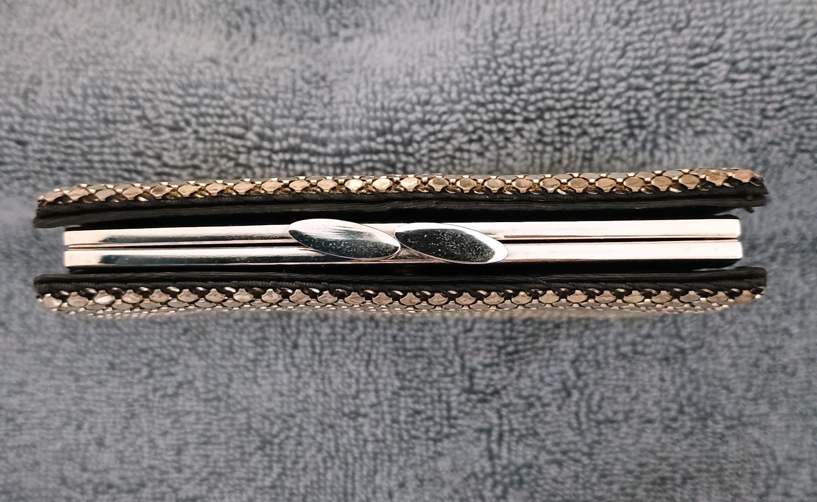 VINTAGE SILVER MESH 3pc SET – PURSE, CHANGE PURSE, KEY HOLDER CIRCA 40s-50s