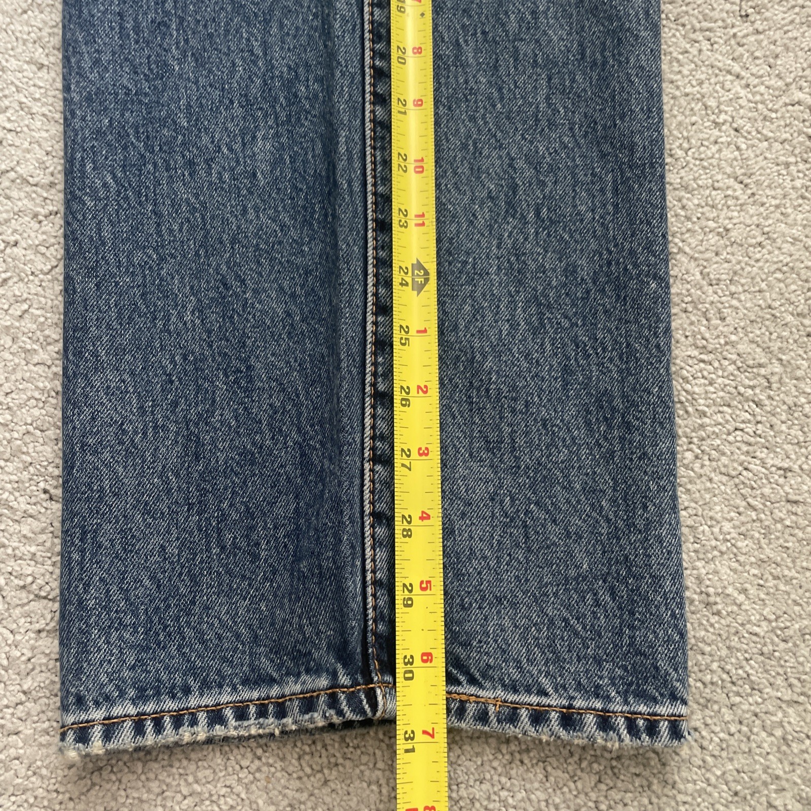 Levi’s Premium 568 Loose Straight Blue Jeans Men’s Measured Sz. 38-39X31 See Des