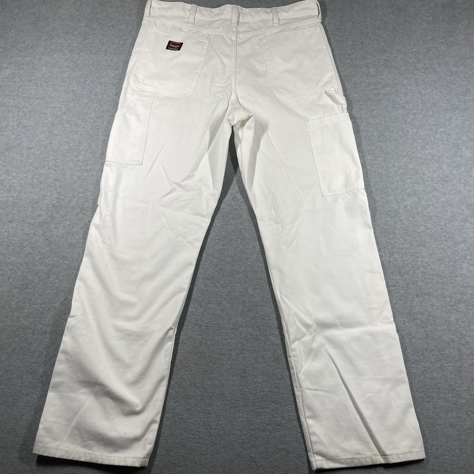 Wrangler Carpenter loop painter Jeans Men’s (fits 37×33) white straight solid