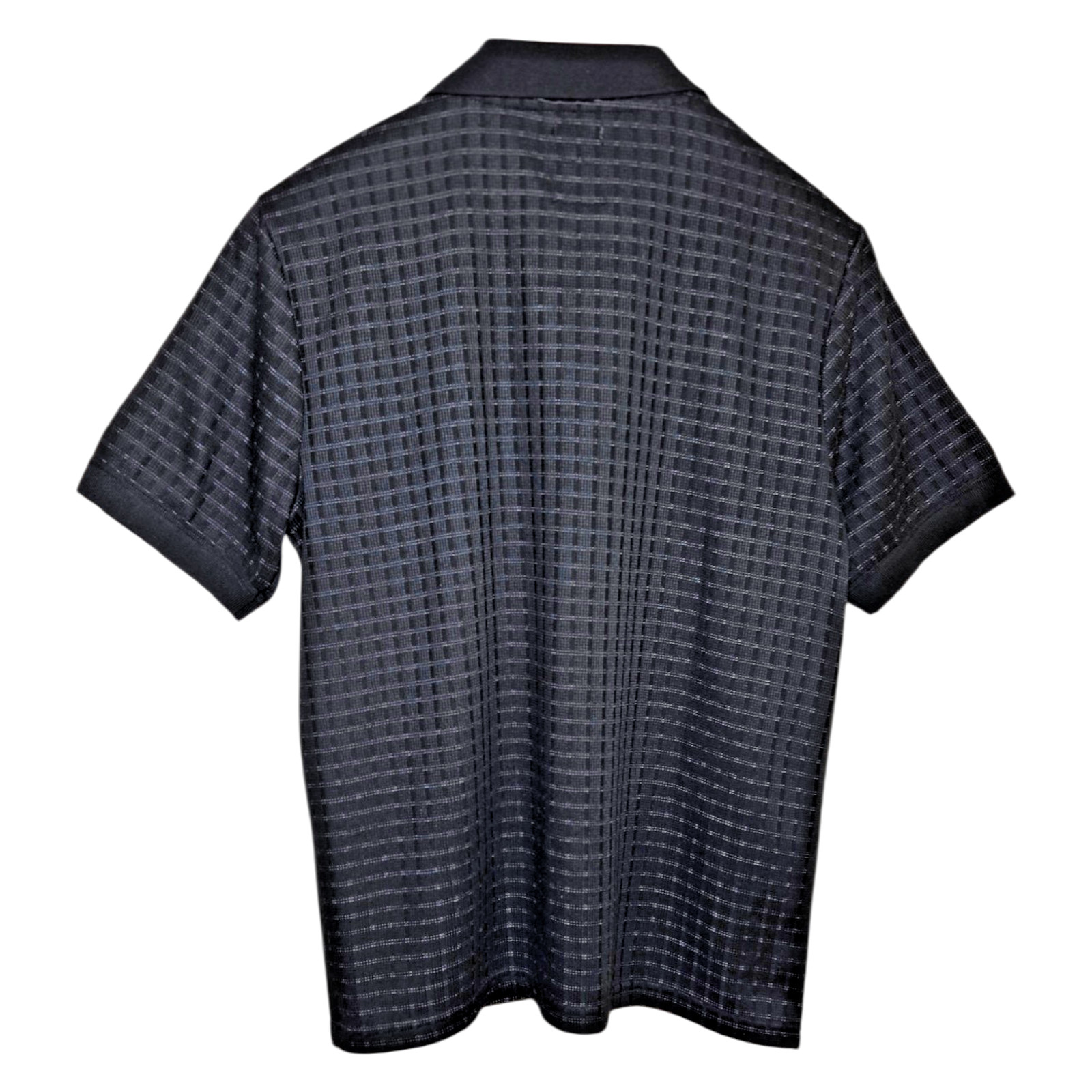 Buffalo David Bitton Polo Shirt Mens Size M Blue Short Sleeve Collared Polyester