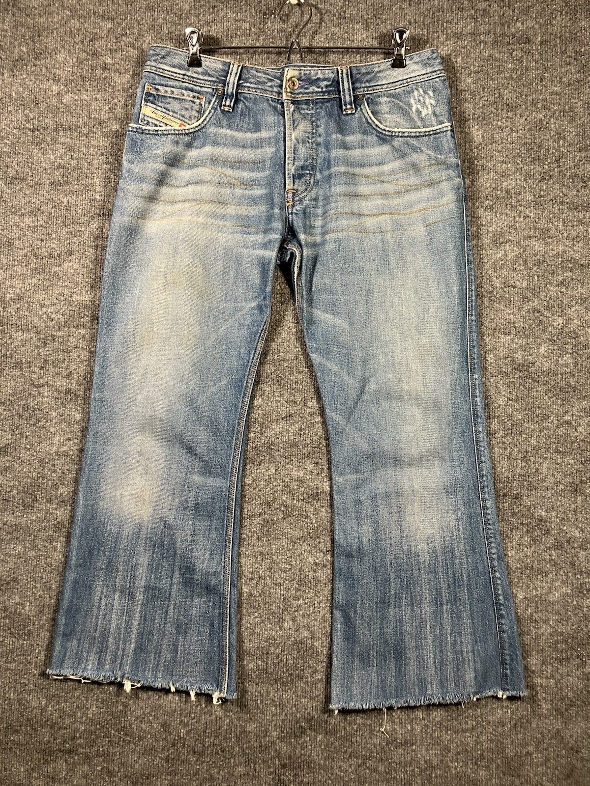 Diesel ZAF 796 Flared Leg Button Fly Denim Jeans Waist 32X30 (cut To 26)
