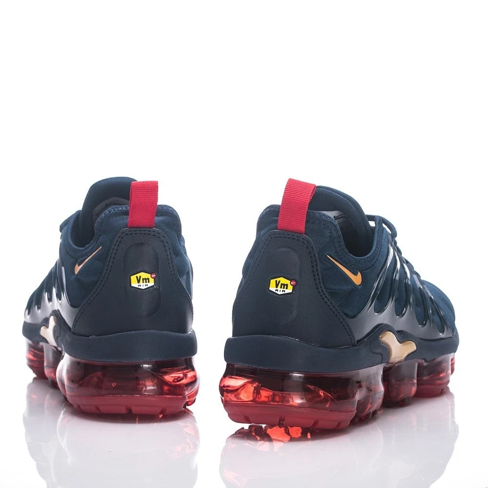Nike Air VaporMax Plus Navy Gold Red Unisex Air Cushion Running Sneakers