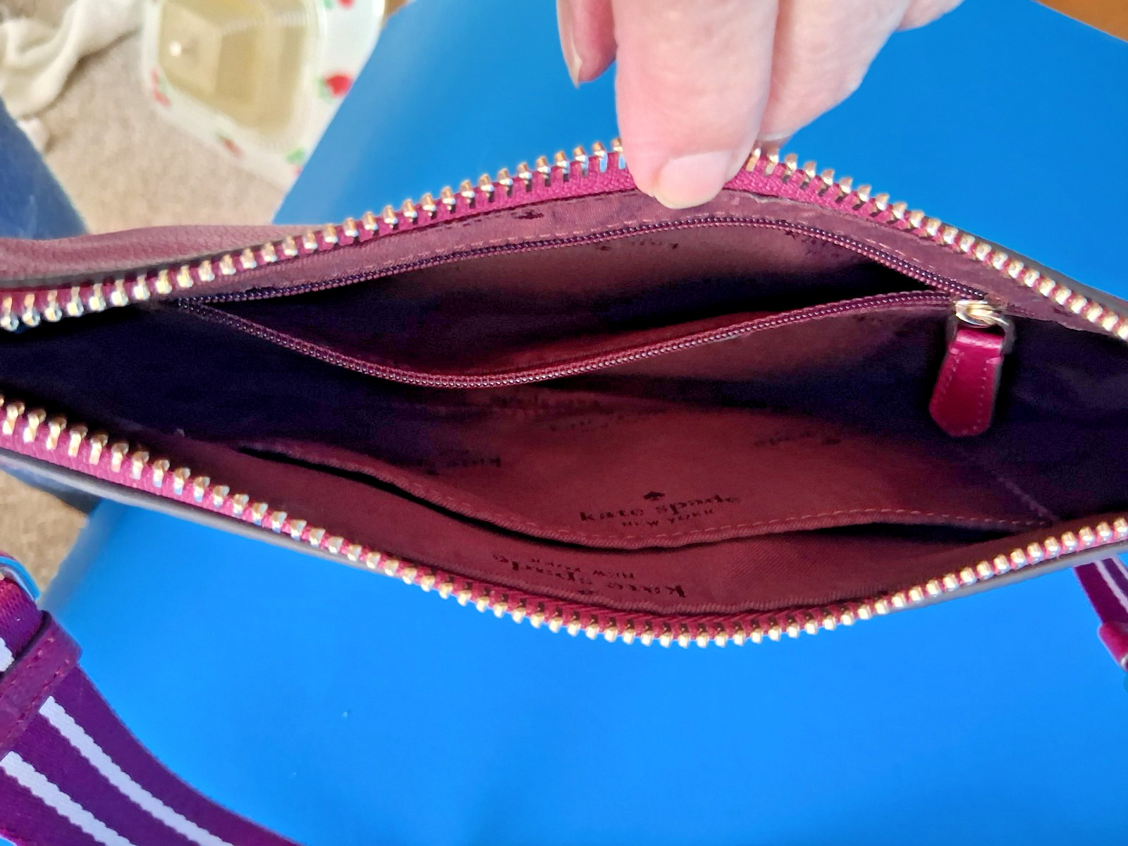 Kate Spade Rosie Crossbody Pebbled Leather – Dark Raspberry