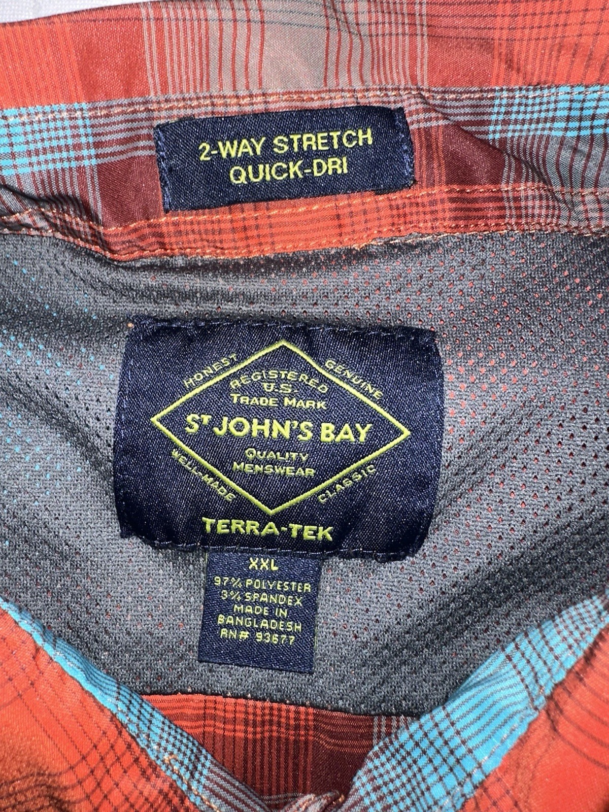 St. John’s Bay Terra-Tek Men’s XXL Stretch Quick Dry Shirt #gorpcore #hiking