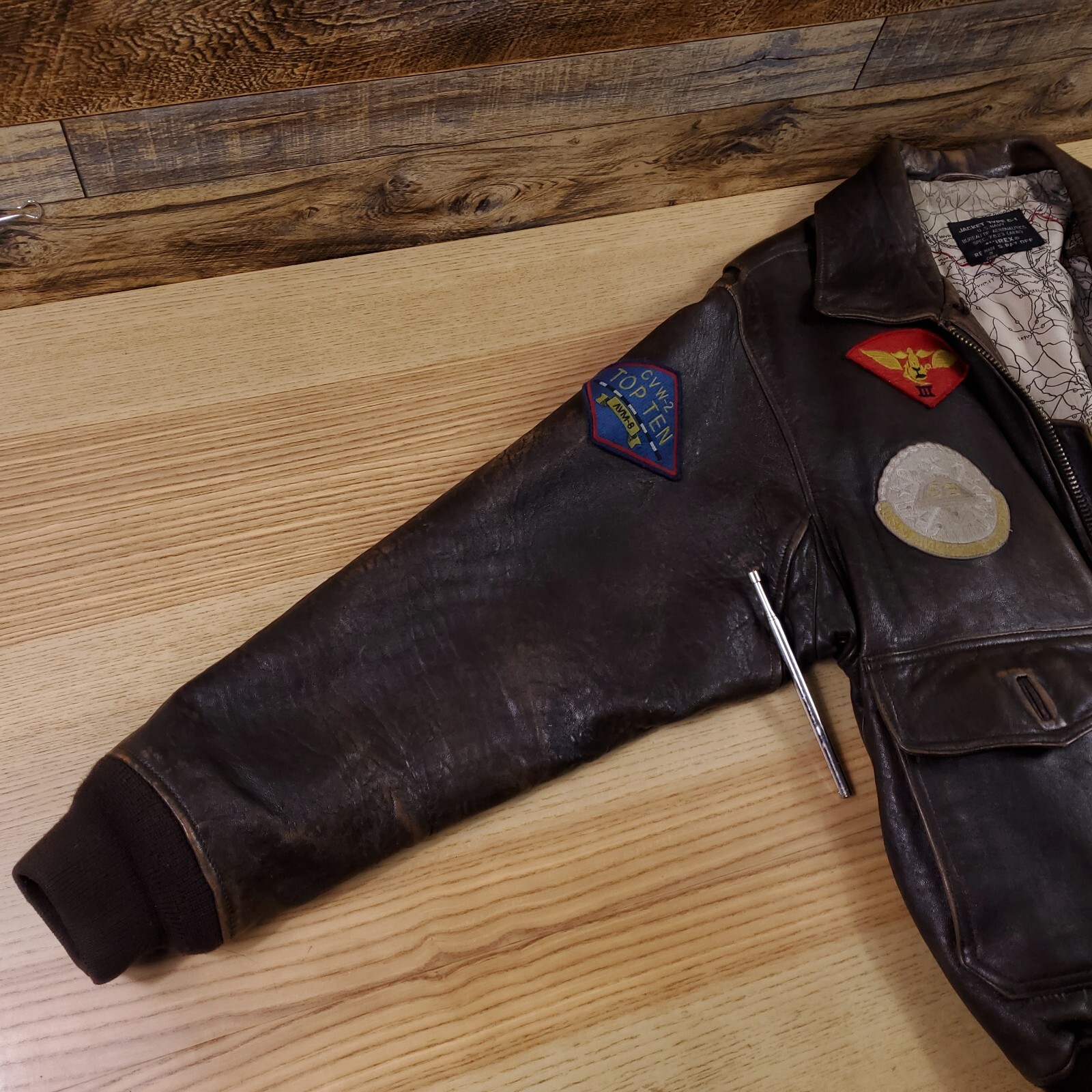 VTG AVIREX Type G-1 Leather Flight Bomber Jacket Size S or M