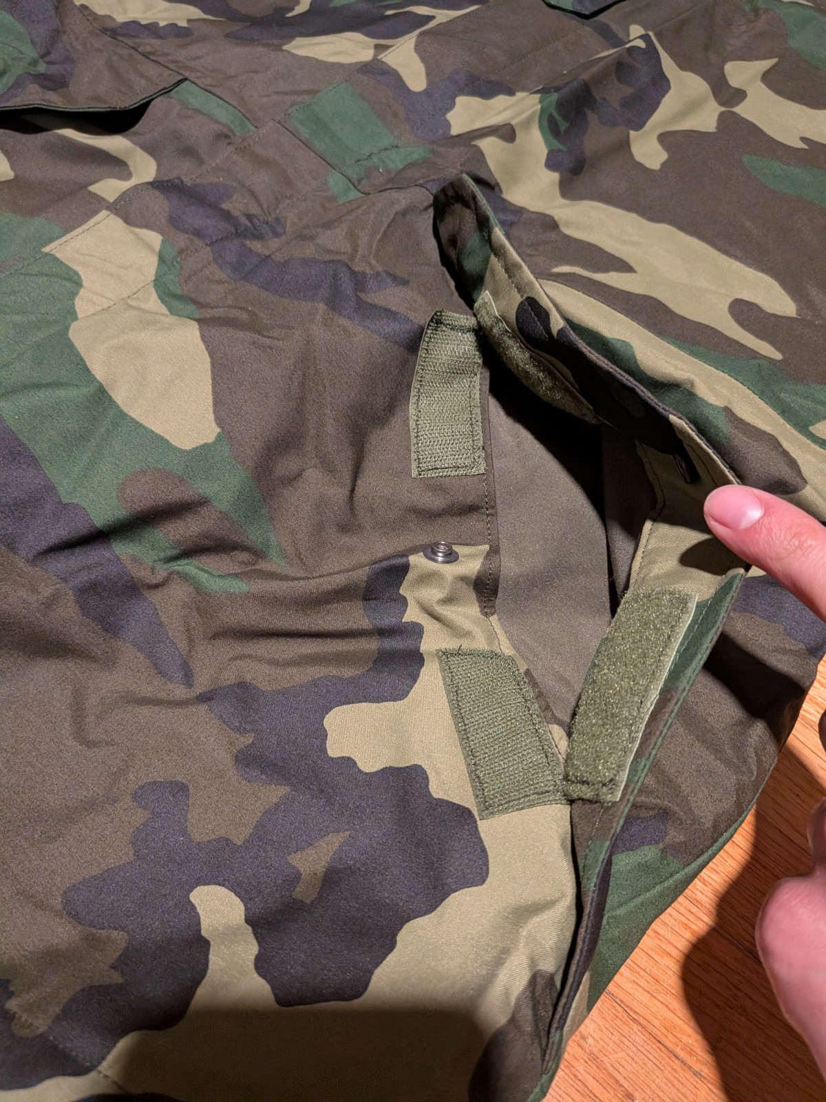 Raven Goretex ECWCS Woodland Camo Parka Cold wet Weather Jacket M-L E33