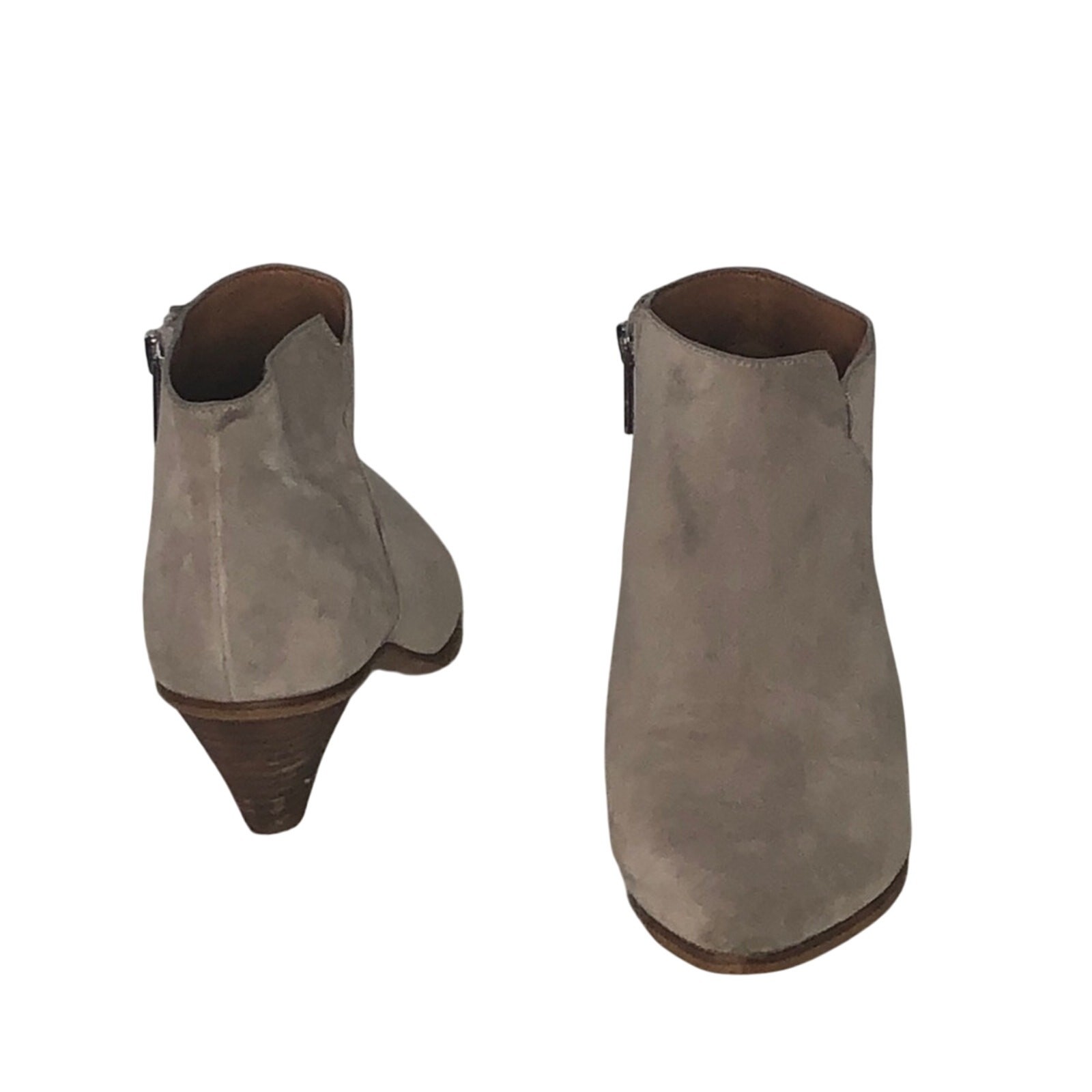 Franco Sarto Spectra Womens Suede Ankle Booties Size 6.5 Tan Pointed Toe