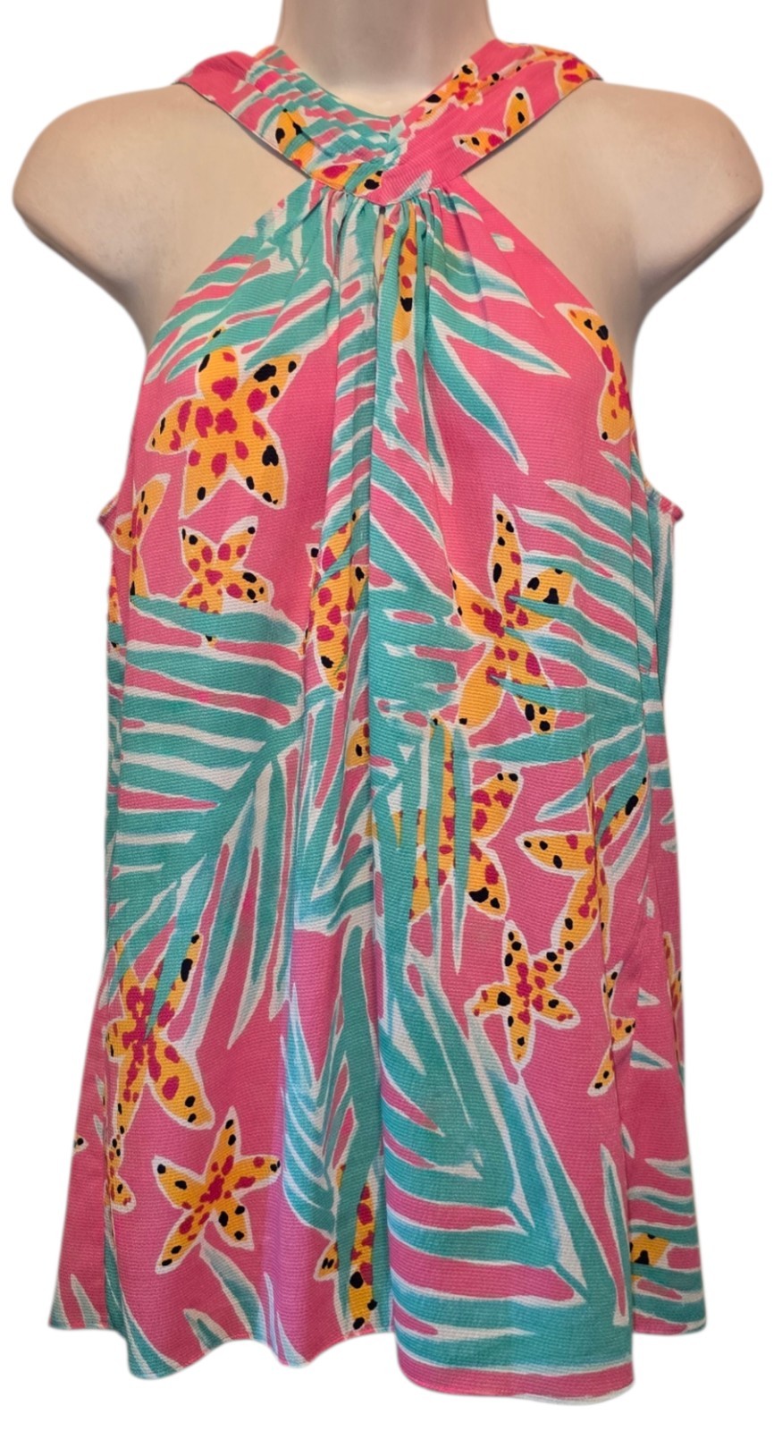 Lilly Pulitzer Multicolor Sleeveless Blouse Top Size Medium