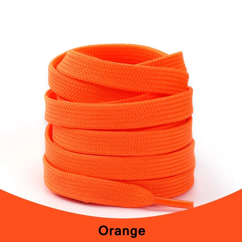 Classic Solid Color Laces 0.8cm Wide Flat Shoes Sneakers shoelaces Shoe Accessor